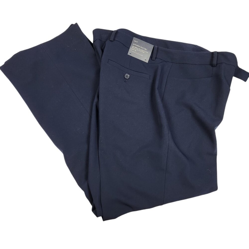 Tommy Hilfiger Navy Princeton Boot Leg Pants Women's Size 12 Mid-Rise